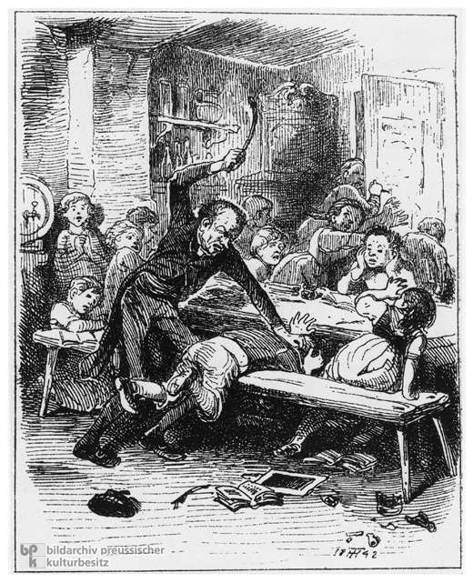 Ein prügelnder Lehrer (1842)